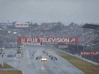 A wet race warning picture