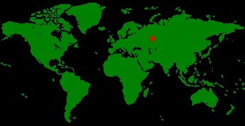 Ufa is the red point on a map